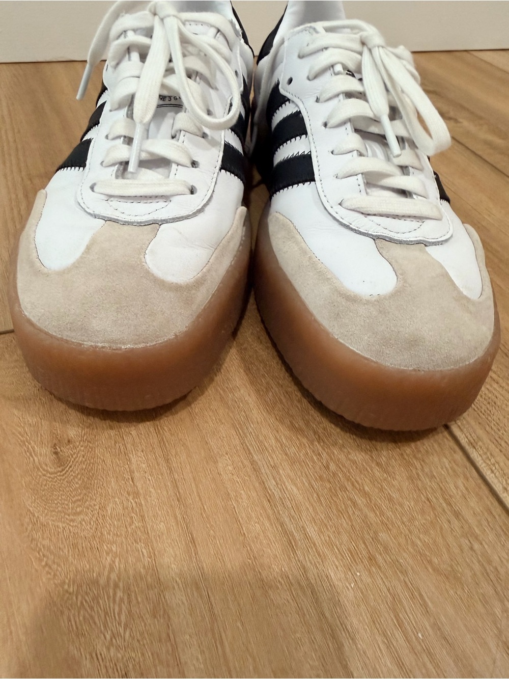 Adidas Women’s White & Black Samba - Picture 3 of 5
